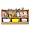 Kids 2-Shelf Bookcase with 5-Cube Wood Toy Storage Organizer Perfect for Children's Room or Bedroom